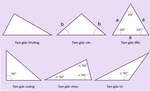 Phân loại hình tam giác
