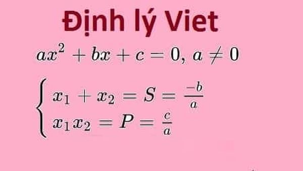 Định lý Viet được áp dụng rất nhiều trong giải phương trình