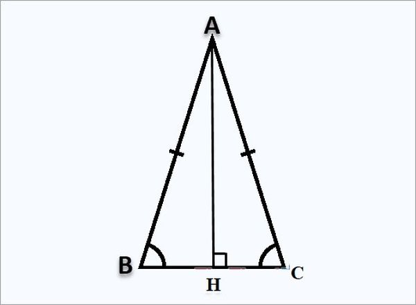 Tính đường cao AH trong tam giác cân ABC