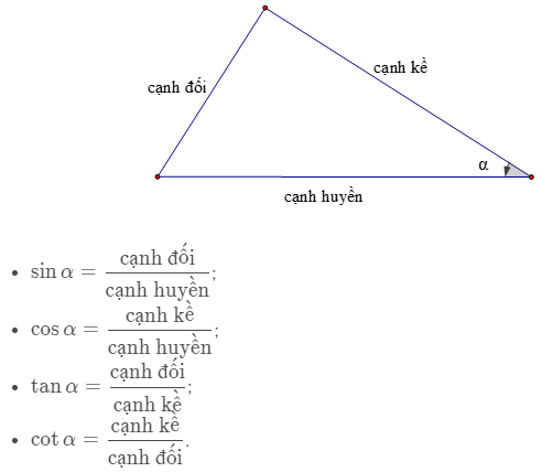 Công thức lượng giác tam giác vuông hay nhất (ảnh 8)